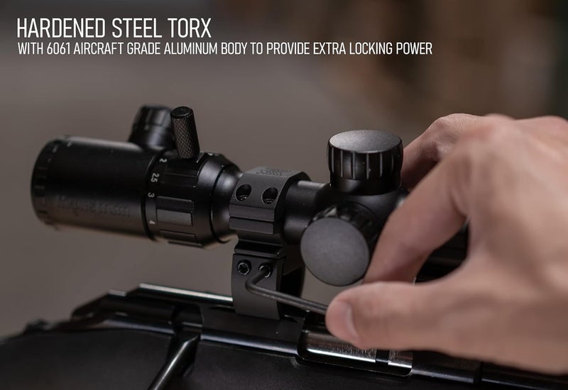 Monstrum Store Dovetail (11 mm / 3/8 inch) Scope Rings V2 | High Profile with See-Through Base | 1 inch Diameter - Image 4